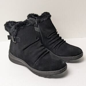 Naturalizer Alisha Faux Fur Ankle Boots, Black, Women's 9.5 M